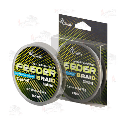 Шнур плетеный ALLVEGA FEEDER BRAID #0.08 DG